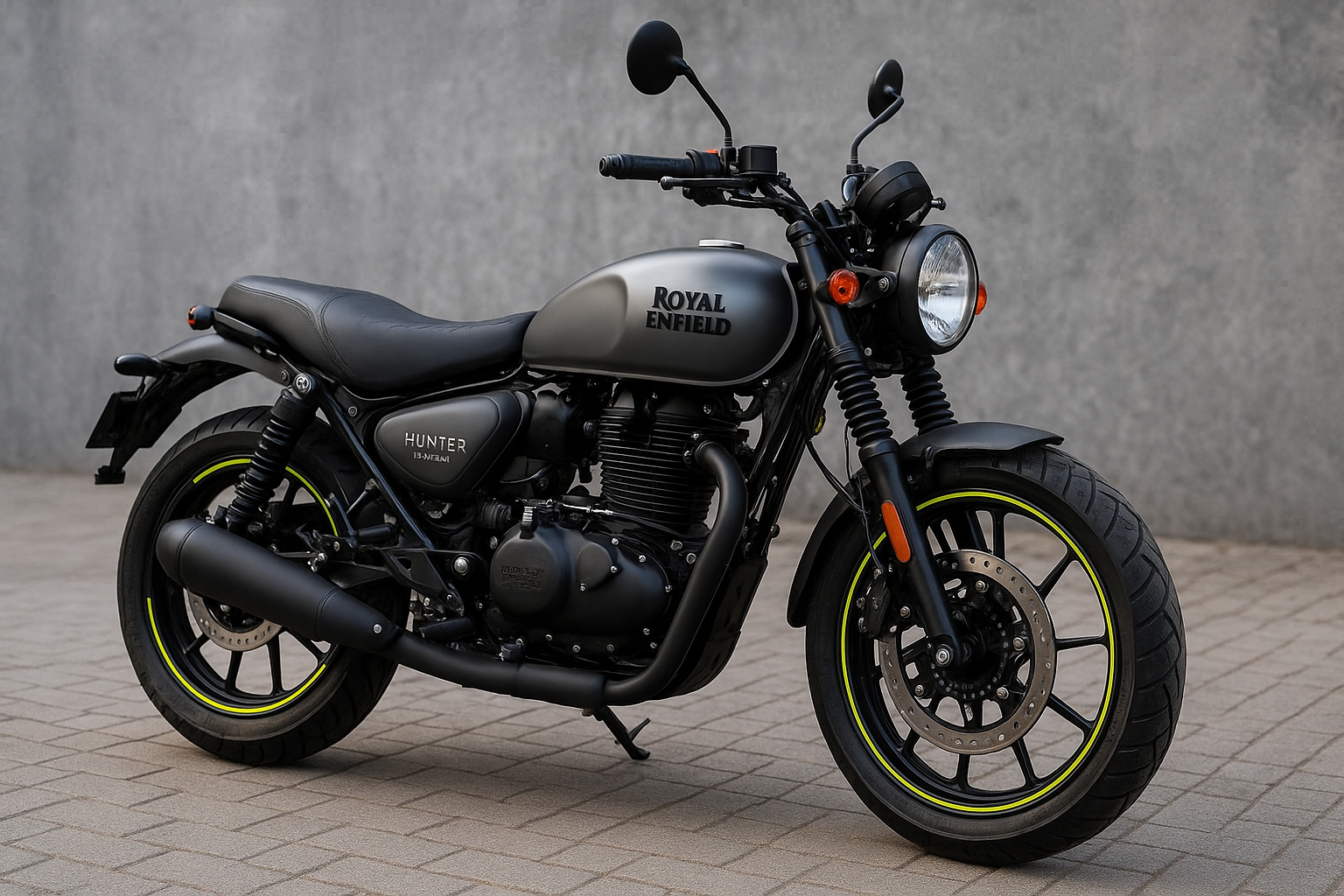 Royal Enfield Hunter 350 Graphite Grey Side View