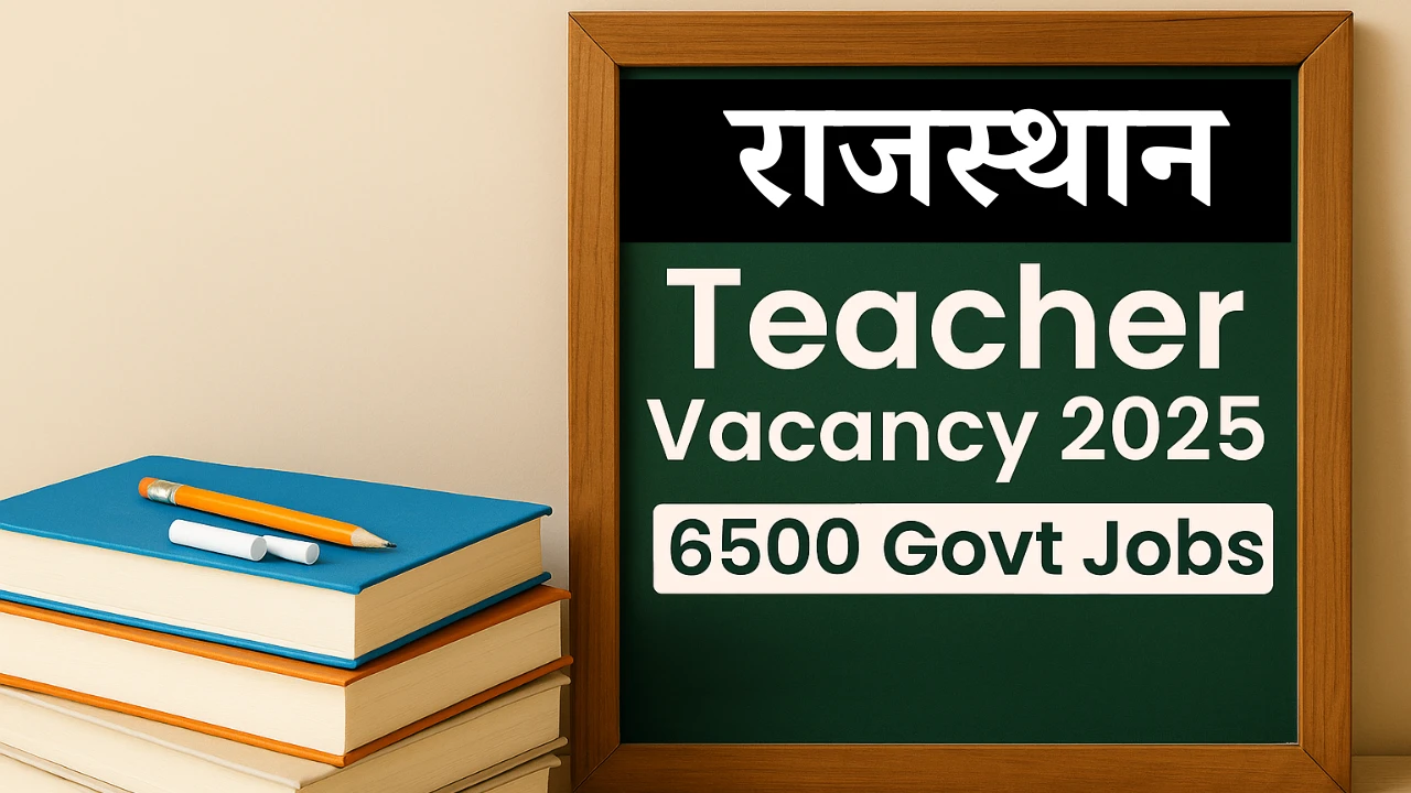 Rajasthan Teacher Vacancy 2025 – 6500 Govt Jobs