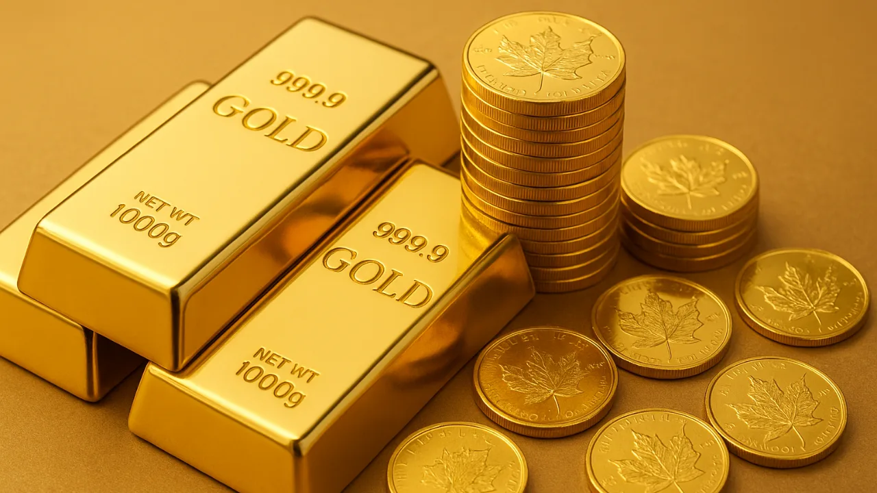 Gold bars and coins symbolizing RBI Sovereign Gold Bond investment returns